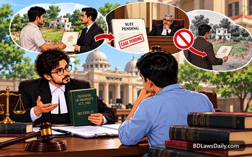 Doctrine of Lis Pendens কী? সম্পত্তি হস্তান্তর আইনের ৫২ ধারার আলোকে ব্যাখ্যা কর