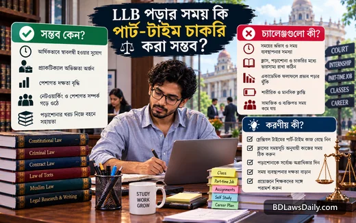 LLB পড়ার সময় কি পার্ট-টাইম চাকরি করা সম্ভব?