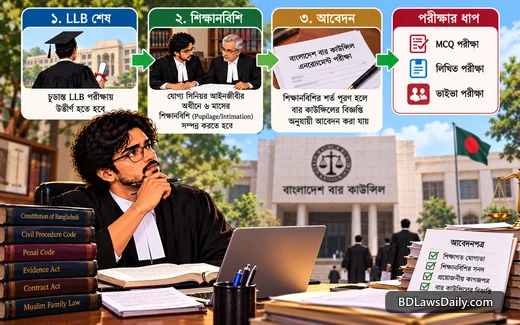 LLB শেষ হওয়ার সঙ্গে সঙ্গেই বার কাউন্সিল পরীক্ষায় আবেদন করা যায়, নাকি অপেক্ষা করতে হয়?